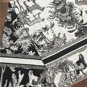 Black and White Animal Print Scarf